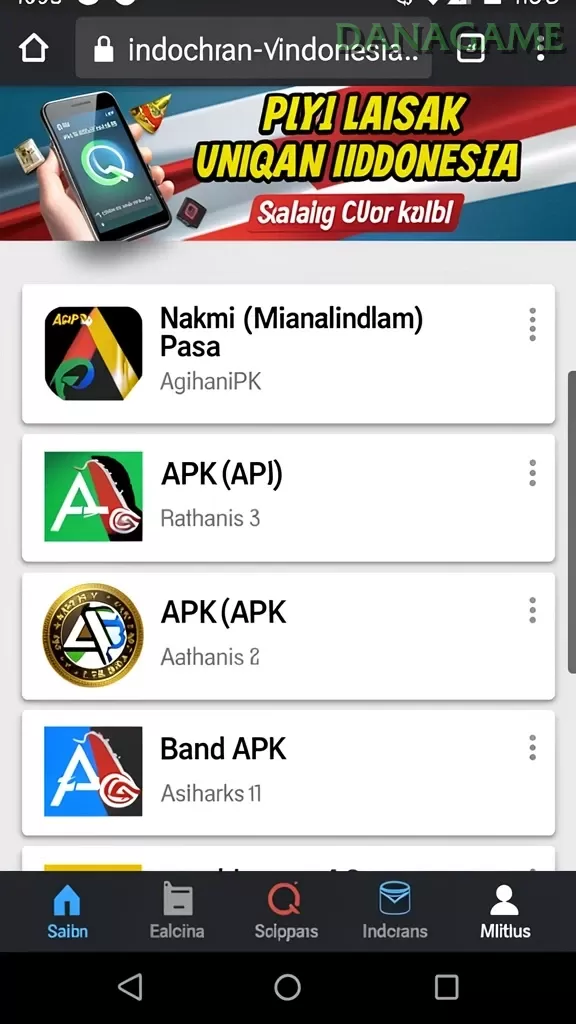 Pratinjau antarmuka danagame — aplikasi APK resmi Android v2.5.6